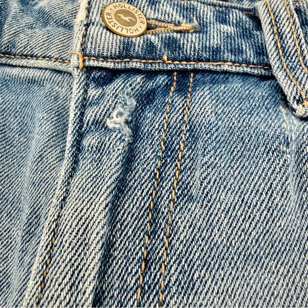 Hollister 28/6 Ultra High-Rise Mom Jeans Blue Vintage Stretch‎ Raw Hem 90s - Picture 10 of 14